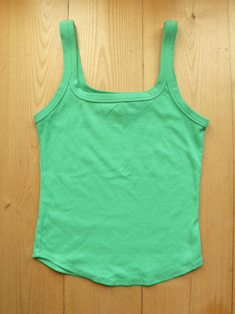 Mint green ribbed tank